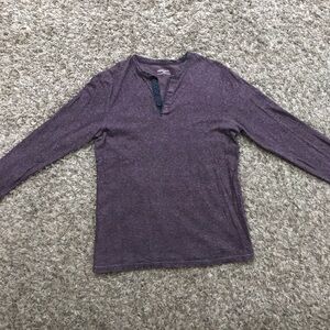 Merona mens purple micro stripes long sleeve t-shirt